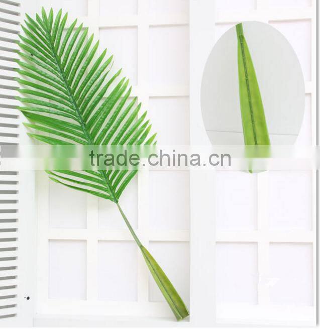 mini green plastic artificial palm leaves