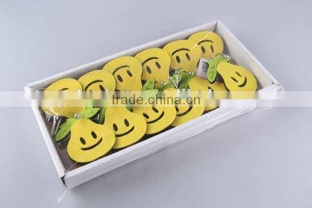 12PC Sucker type fruit shaped felt cloth hook