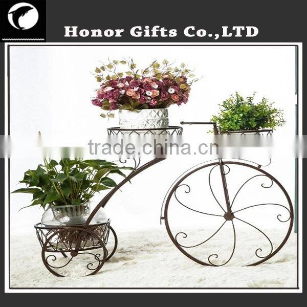 Decorative Wrought Iron Bicycle Plant Stand Iron Bicycle Plant Stand