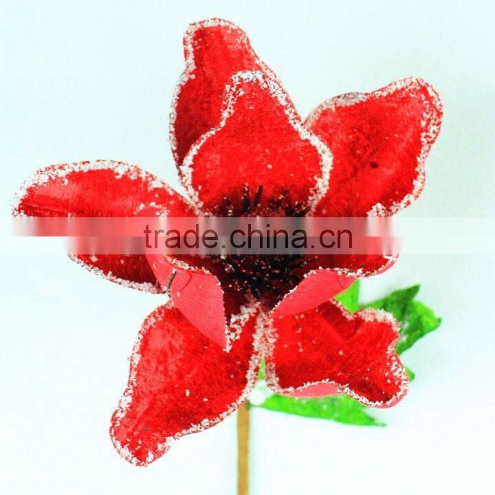 christmas decorations made in china artificial flowers making for home decoration for christmas market