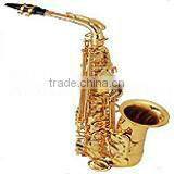 antique gold finish bass saxophone, Bb sax, professional saxophone