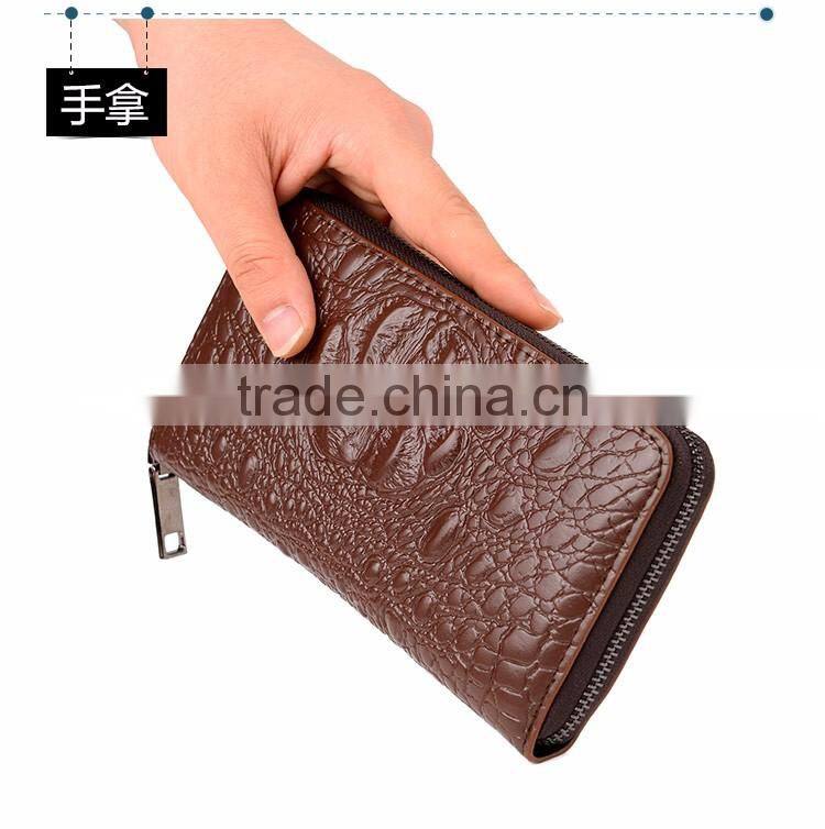 leather embossed mens wallet rfid blocking wallet