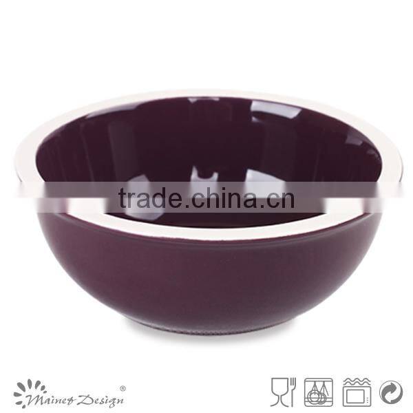 Top quality ceramic color soup bowl