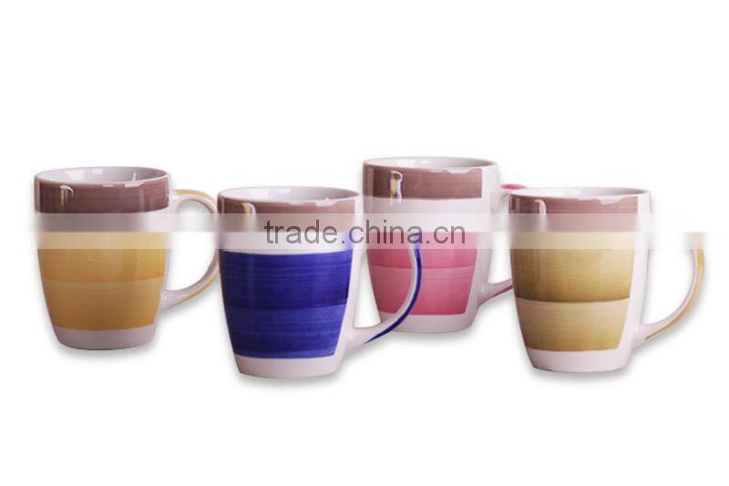 handpainting two color ceremic milk mug
