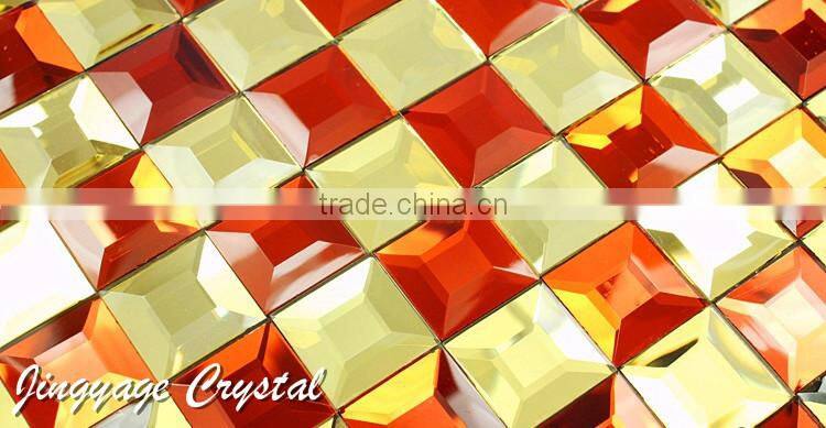 Diamond 5 surface mix color glass mosaic tile 30*30mm crystal mosaic