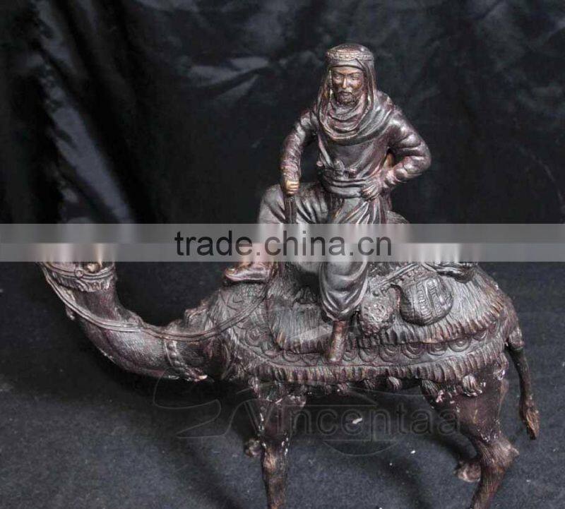 Bronze Arab on Camel Statue