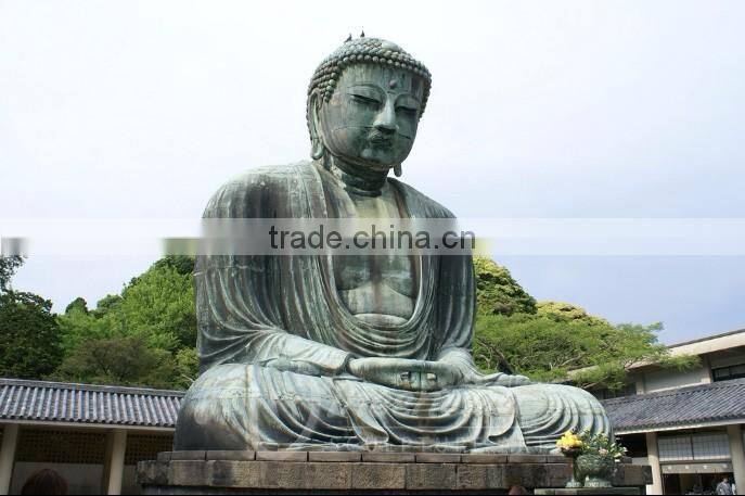 Outdoor large fengshui metal crafts bronze buddha zen garden statues