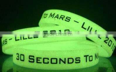Glowing silicone bracelet, anti mosquito wristband