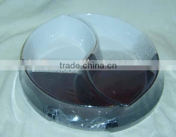 Set of 2 hand painting customized ceramic serving dishes,snack tray