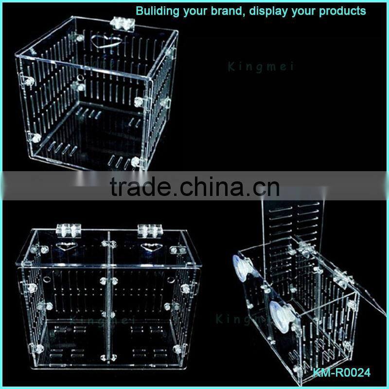 Large capacity and comfort clear acrylic hamster container