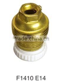 hot sale copper alluminium iron golden lamp holder base light bulb socket cap E26 E27 B22 E14