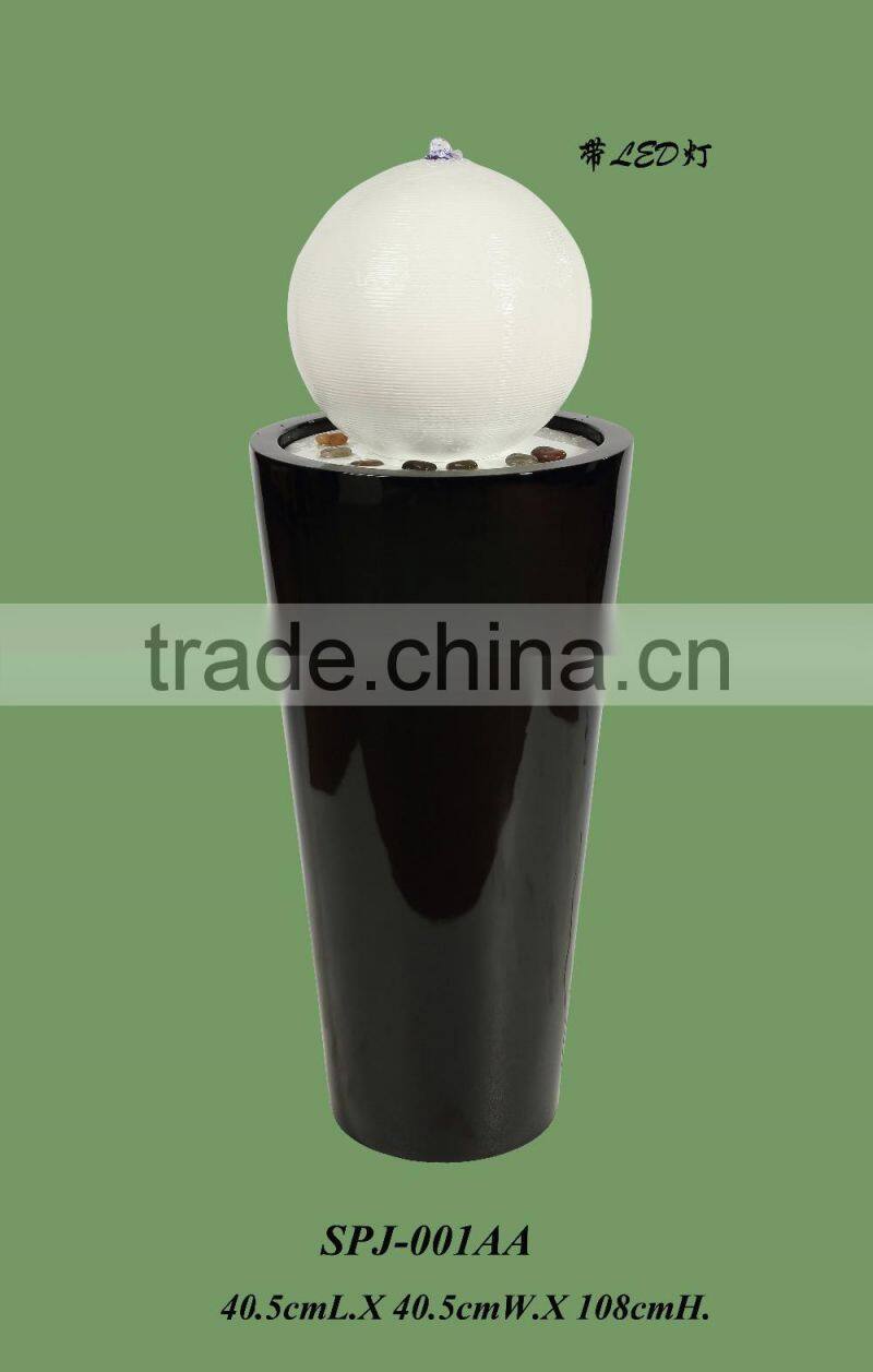 indoor retro round water fountain fiberglass sculpture