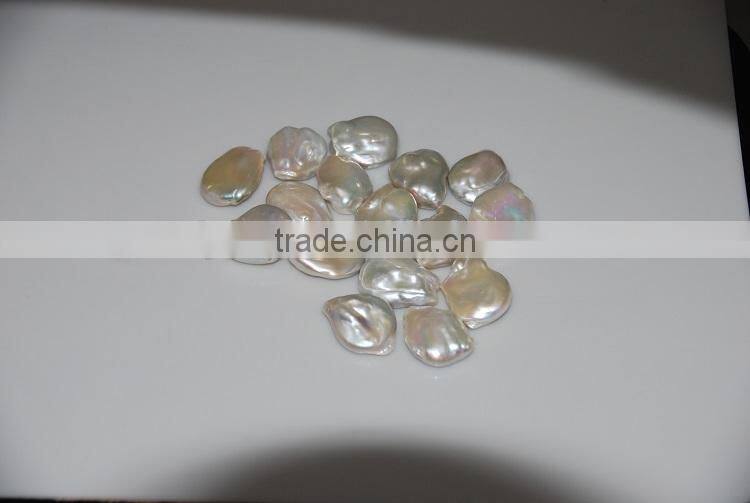 14-15mm white baroque freshwater natural pearls