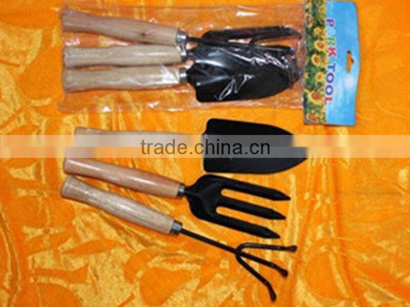 High quality mini garden tools set for child shovel fork and rake