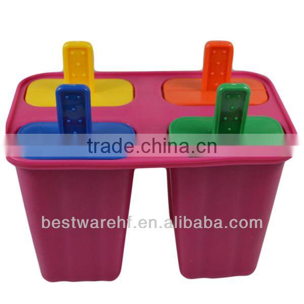 silicone molds for ice popsicle 4 cavities silicone ice cream popsicle molds