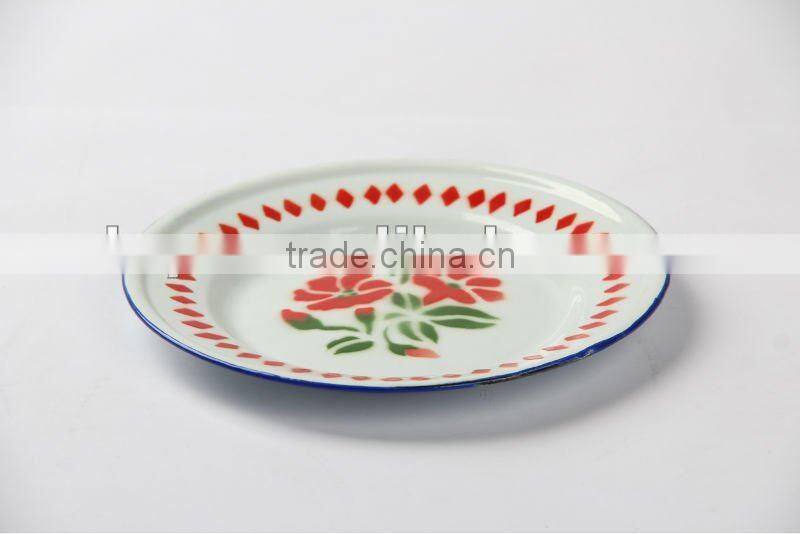 enamelware 14-26cm white porcelain enamel unpatterned soup plates plain