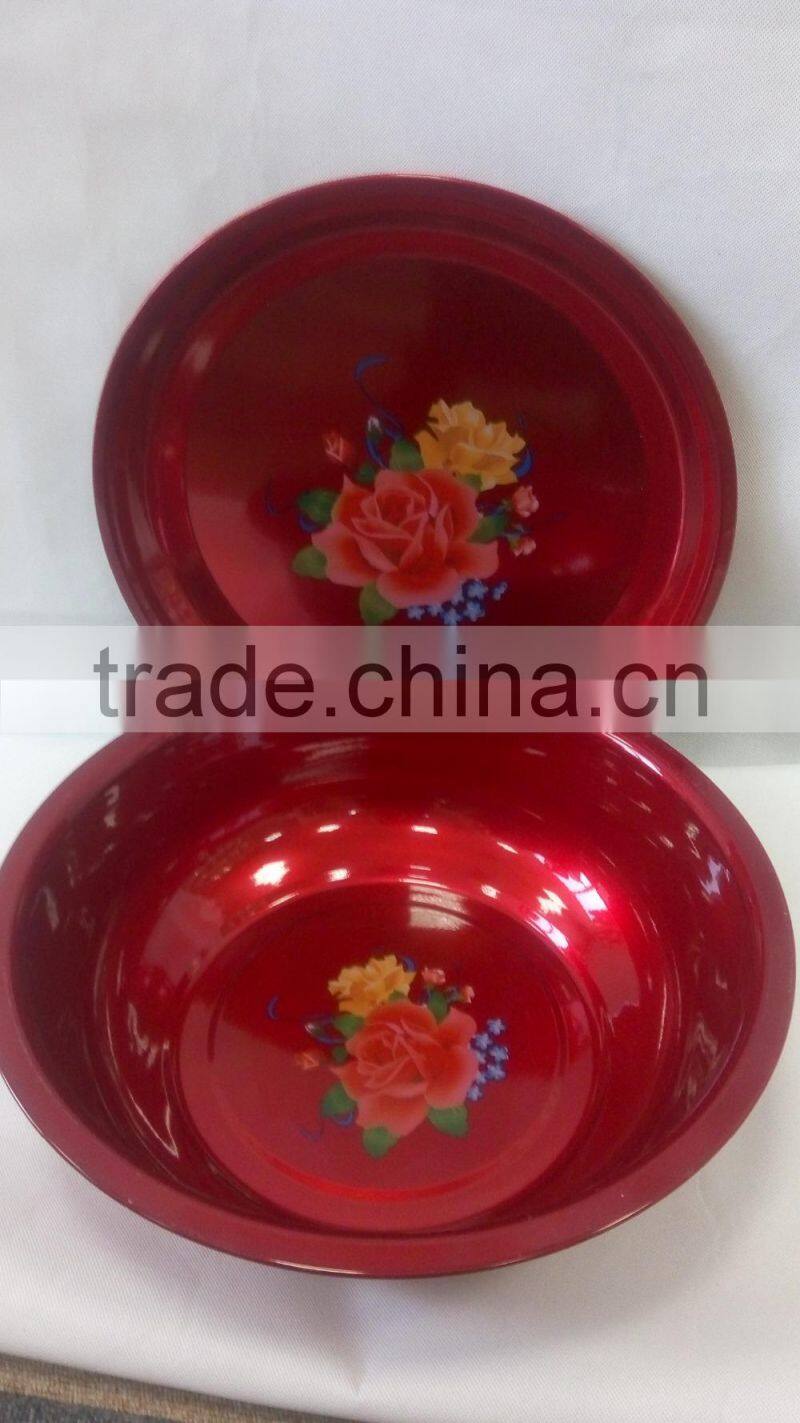 30.36.40cm Galvanised unbreakable color outdoor wash basin with cover