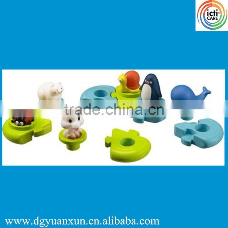 2015 new hot baby bath animal toy in Baby's Tub wholesale bath puzzle toy for kids from icti manufactiory
