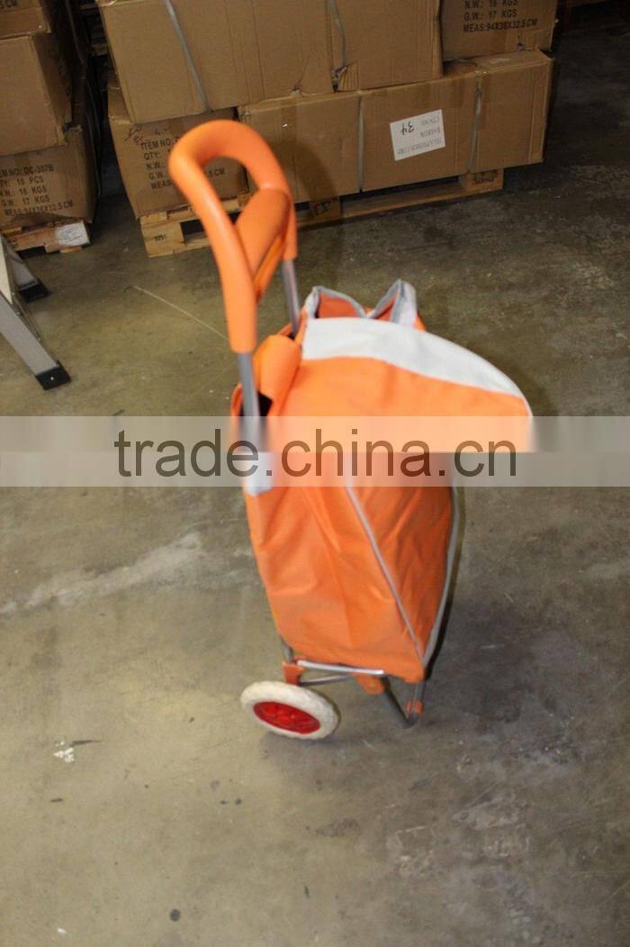 Household Essentials Rolling Shopping Cart with Royal Blue Bag