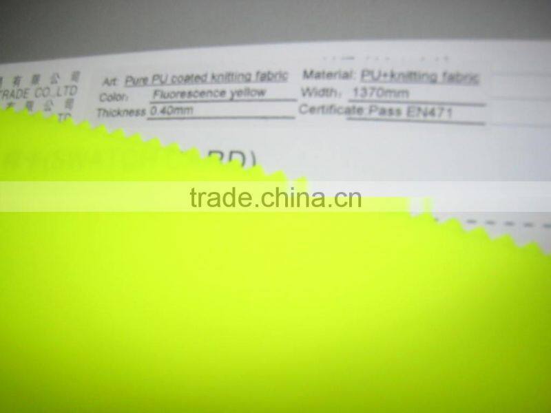 EN471 Fluorescent yellow fabric for waterproof garment