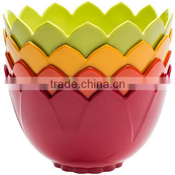 Lotus 4-piece Serving Bowl Set Custom,2015 Fresh Lotus Plastic Serving Bowl,Plastic Serving Bowl Set wholesale