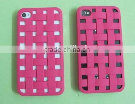 Knit lines hollow out mobile phone hard case for iphone
