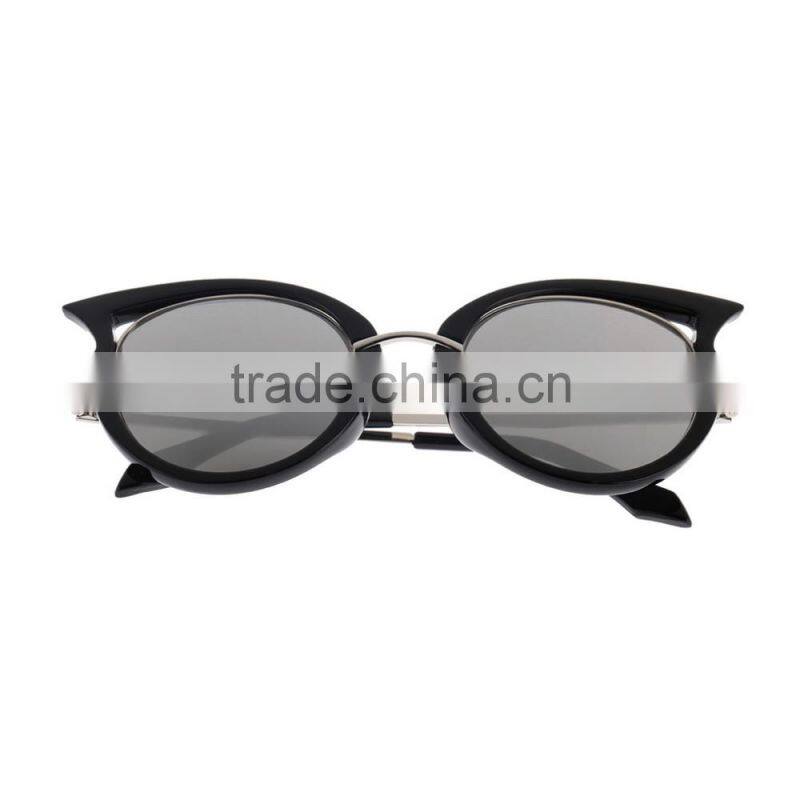 Fashion Retro Metal Frame Sexy Cat Eye Sunglasses for Women Coating Brand vintage sun glasses female oculos de grau femininos