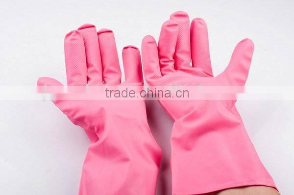 Pink Nitrile Washing Up Household Rubber Gloves