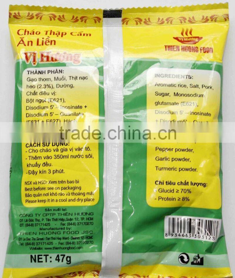 " VI HUONG" Instant Porridge 47g With Mixed Flavour - Thien Huong Food JSC