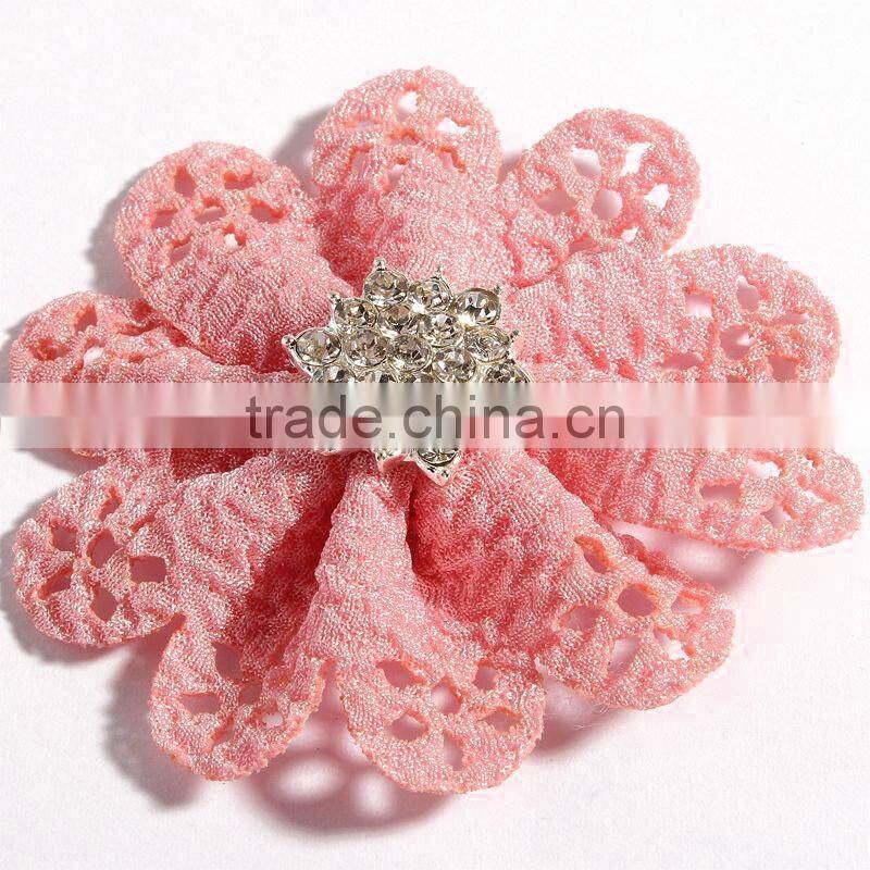 mini cute fabric flower clip for kids hair accessories