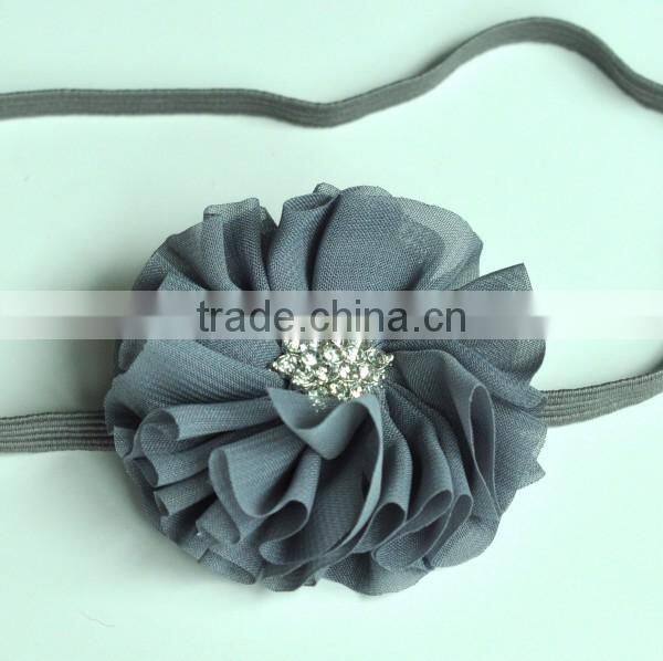 chiffon flower flower headband for kids hair accessories