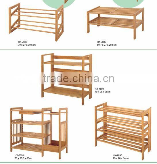 2 tiers bamboo shoes rack stand