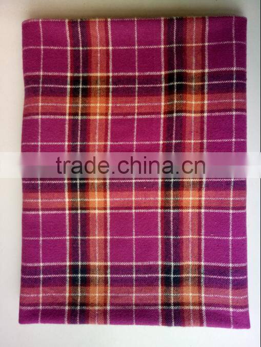 100% cotton yarn dyed plaid flannel fabric for men's shirt in winter