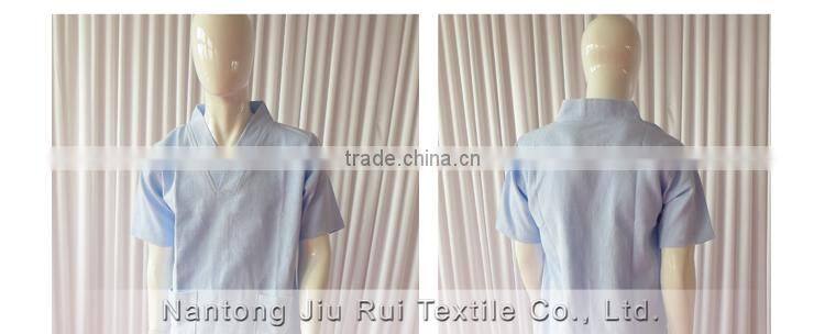 95% Cotton 4 Solid Colors Man and Women Short Sleeve Pyjamas Soft Sweat Steaming Clothes Spring and Summer Waffle Sleepwear