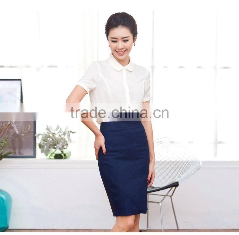 Summer Season Women's Work Uniform Shirt And Skirt Uniform