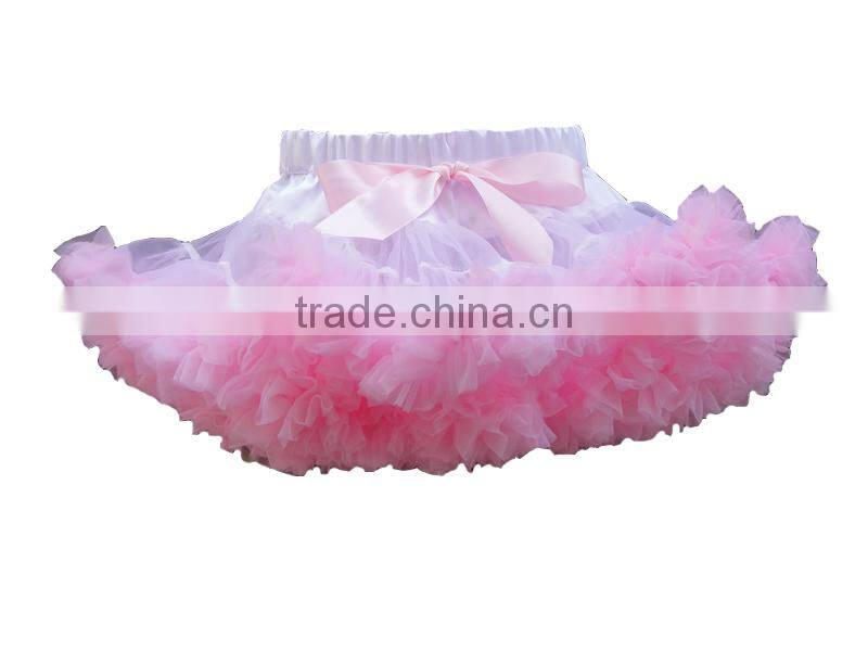 Lovely Pettiskirt Kids Birthday Party Dress Baby Girls Fancy Skirts Girl Pink Chiffon Skirt Boutique Dress