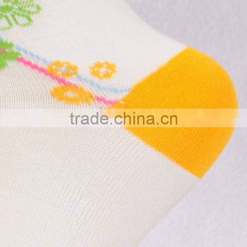 Jacquard flowers sock woman