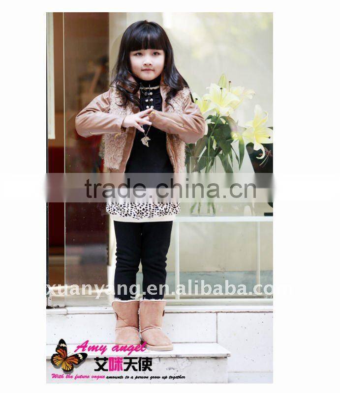 new fashion popular branded jackets girls leather coat for autumn season