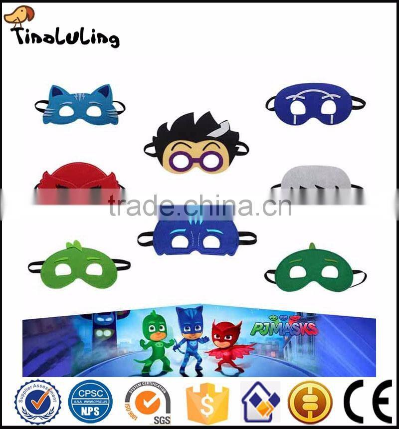 Kids dress up Pretend display cartoon felt mask Catboy Cloak masks
