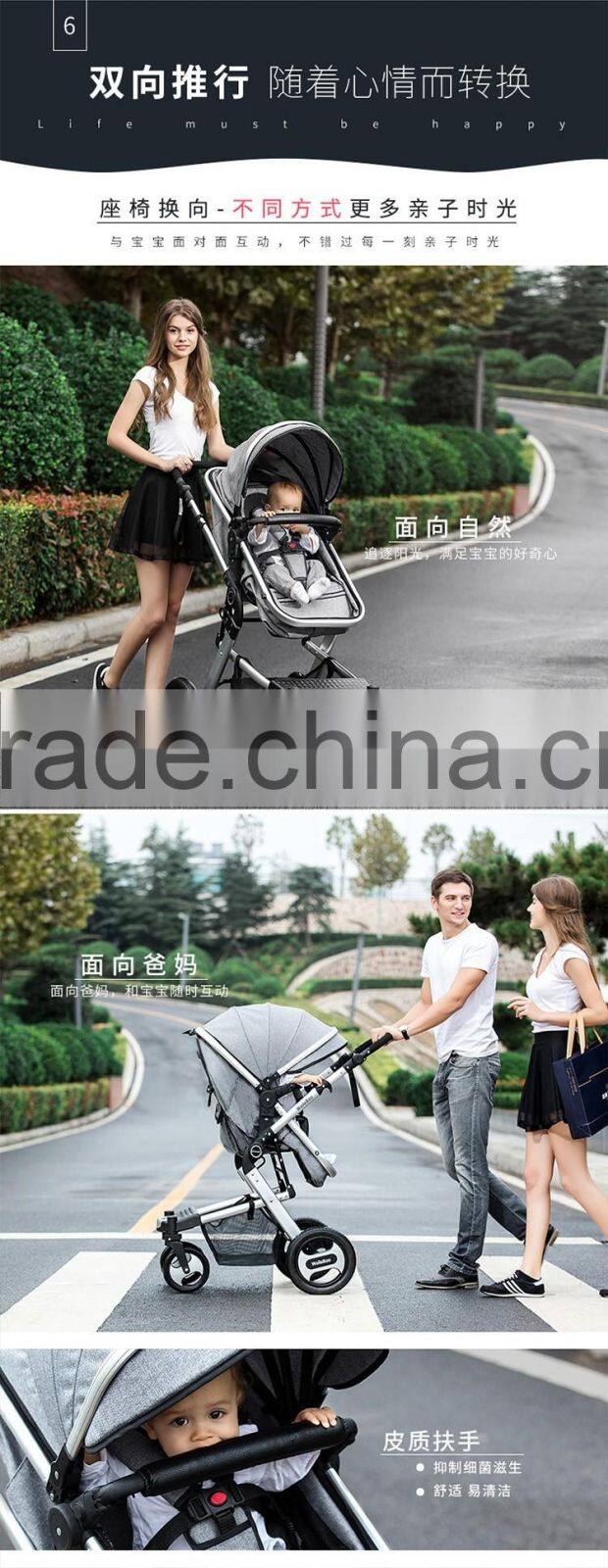 Sliding baby carriage / baby prams luxury baby carriage 3 in 1 / strong kids baby stroller on sale