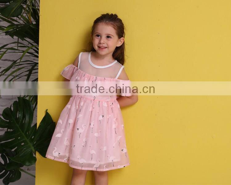 2017 Breathable fabric polyester girls dress casual beautiful baby dress