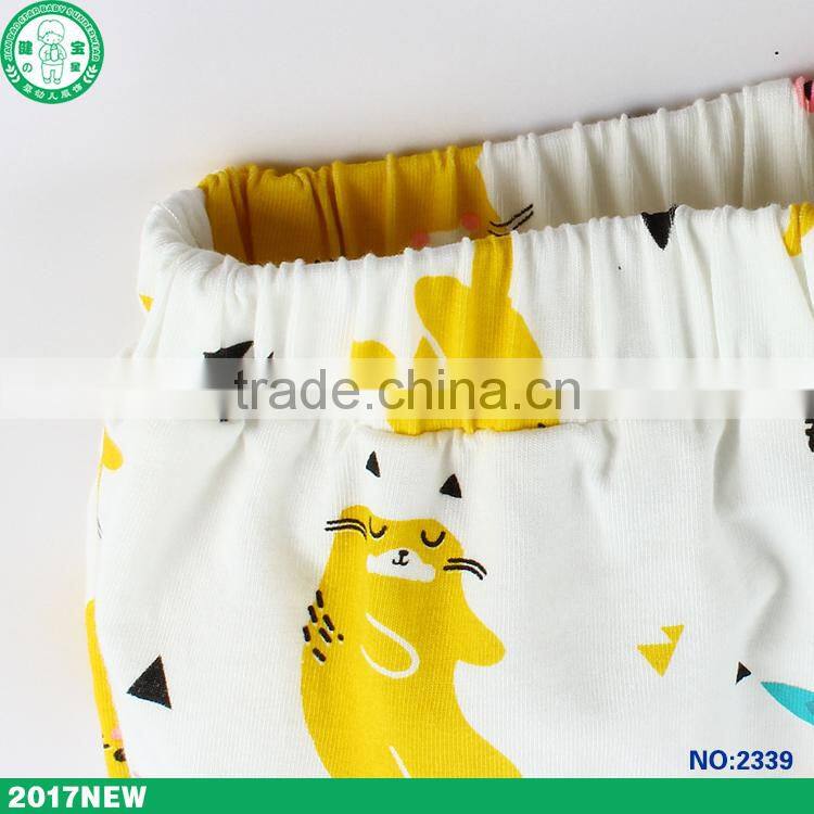 OEM Service cartoon printing 2 pcs short sleeve children wear set baby clothes