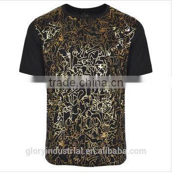 Gilt printing fashion polo t shirt men