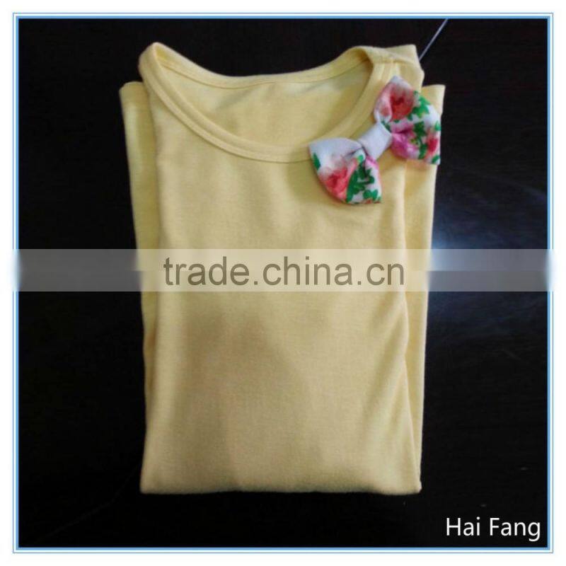 OEM Children Girls Long Sleeve T Shirts, Bowknot T Shirts, O neck T Shirts