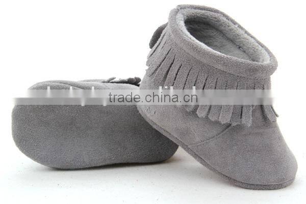 Fashion Suede Leather Baby Boots for Girls Babies