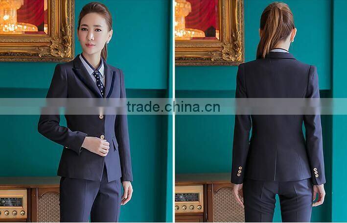 custom 2017 women formal suit beautiful blouse design elegant women pants suit