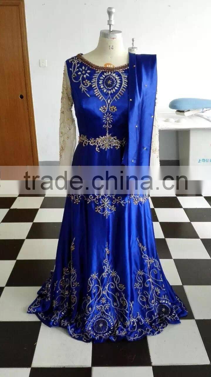 Beautiful Flowers Floor Length Muslin Wedding Evening Dress with Cloak