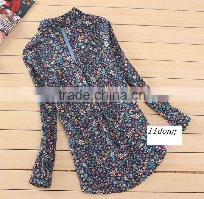 latest elegant women fancy print casual shirts