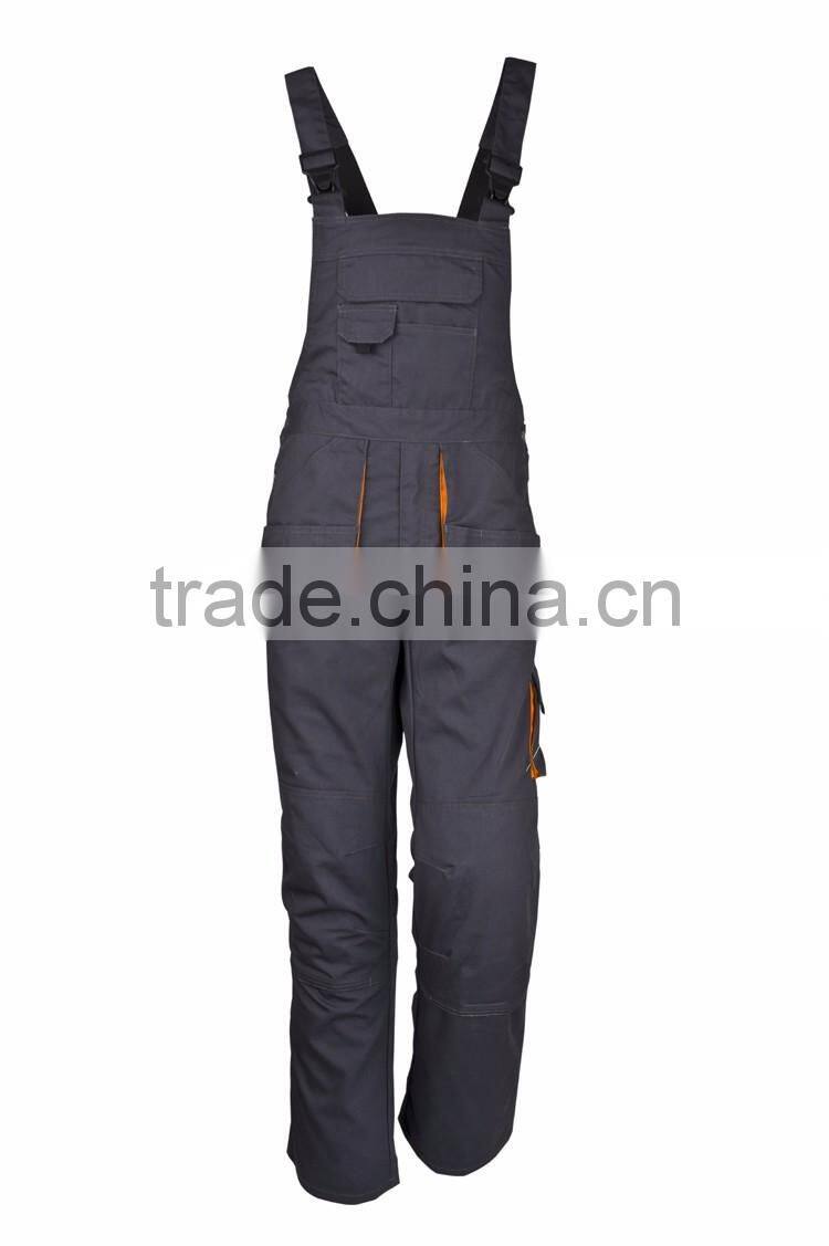 Workwear polycotton denim bib pants men's overalls