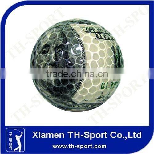 Two Piece Gold Plating Golf Ball Gold
